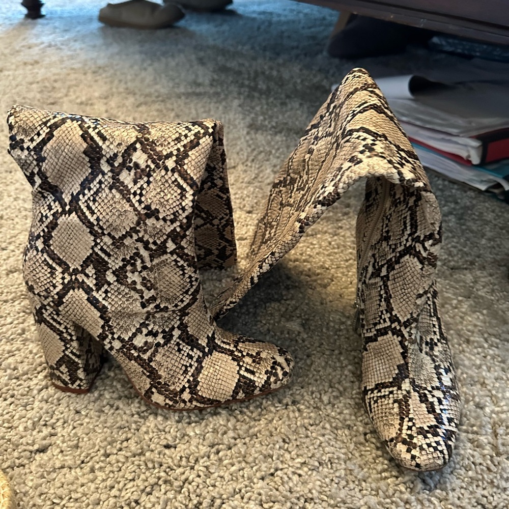 Zara snake skin boot